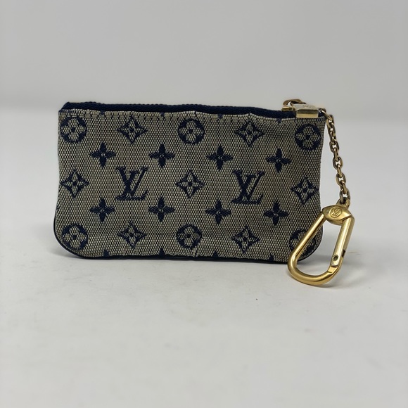 Louis Vuitton Monogram MiniLin Pochette Cles Coin Purse Blue - Picture 13 of 13